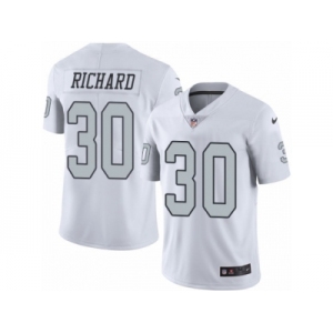 Men's Nike Oakland Raiders #30 Jalen Richard Limited White Rush NFL Jersey