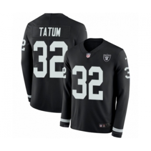 Men's Nike Oakland Raiders #32 Jack Tatum Limited Black Therma Long Sleeve NFL Jersey