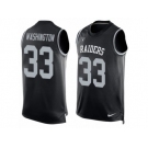 Men's Nike Oakland Raiders #33 DeAndre Washington Limited Black Player Name & Number Tank Top NFL Jersey