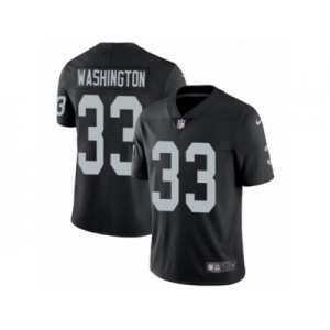 Men's Nike Oakland Raiders #33 DeAndre Washington Vapor Untouchable Limited Black Team Color NFL Jersey