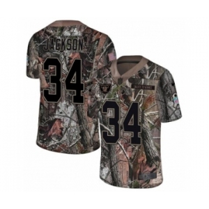 Men's Nike Oakland Raiders #34 Bo Jackson Limited Camo Rush Realtree NFL Jersey