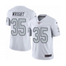 Men's Nike Oakland Raiders #35 Shareece Wright Elite White Rush Vapor Untouchable NFL Jersey