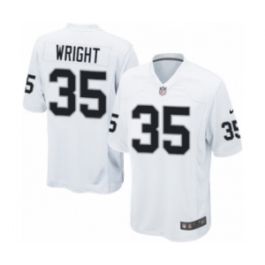 Men's Nike Oakland Raiders #35 Shareece Wright Game White NFL Jersey