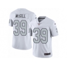 Men's Nike Oakland Raiders #39 Keith McGill Limited White Rush NFL Jersey