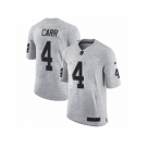 Men's Nike Oakland Raiders #4 Derek Carr Limited Gray Gridiron II NFL Jersey