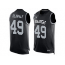 Men's Nike Oakland Raiders #49 Jamize Olawale Limited Black Player Name & Number Tank Top NFL Jersey