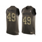 Men's Nike Oakland Raiders #49 Jamize Olawale Limited Green Salute to Service Tank Top NFL Jersey