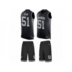 Men's Nike Oakland Raiders #51 Bruce Irvin Limited Black Tank Top Suit NFL Jersey
