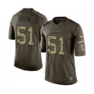 Men's Nike Oakland Raiders #51 Bruce Irvin Limited Green Salute to Service NFL Jersey