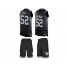 Men's Nike Oakland Raiders #52 Khalil Mack Limited Black Tank Top Suit NFL Jersey