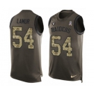 Men's Nike Oakland Raiders #54 Emmanuel Lamur Limited Green Salute to Service Tank Top NFL Jersey