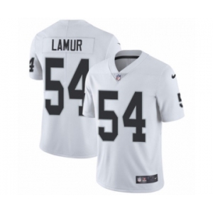 Men's Nike Oakland Raiders #54 Emmanuel Lamur White Vapor Untouchable Limited Player NFL Jersey