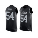 Men's Nike Oakland Raiders #54 Perry Riley Limited Black Player Name & Number Tank Top NFL Jersey