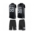 Men's Nike Oakland Raiders #58 Kyle Wilber Limited Black Tank Top Suit NFL Jersey