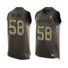 Men's Nike Oakland Raiders #58 Kyle Wilber Limited Green Salute to Service Tank Top NFL Jersey