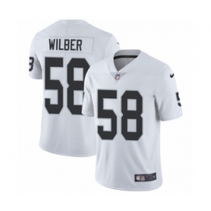 Men's Nike Oakland Raiders #58 Kyle Wilber White Vapor Untouchable Limited Player NFL Jersey