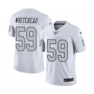 Men's Nike Oakland Raiders #59 Tahir Whitehead Elite White Rush Vapor Untouchable NFL Jersey