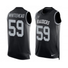 Men's Nike Oakland Raiders #59 Tahir Whitehead Limited Black Player Name & Number Tank Top NFL Jersey