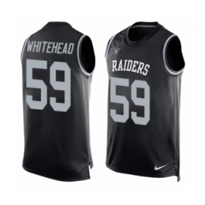 Men's Nike Oakland Raiders #59 Tahir Whitehead Limited Black Player Name & Number Tank Top NFL Jersey