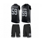 Men's Nike Oakland Raiders #59 Tahir Whitehead Limited Black Tank Top Suit NFL Jersey