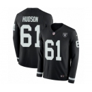 Men's Nike Oakland Raiders #61 Rodney Hudson Limited Black Therma Long Sleeve NFL Jersey