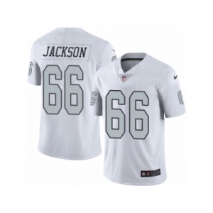 Men's Nike Oakland Raiders #66 Gabe Jackson Limited White Rush NFL Jersey