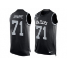 Men's Nike Oakland Raiders #71 David Sharpe Limited Black Player Name & Number Tank Top NFL Jersey