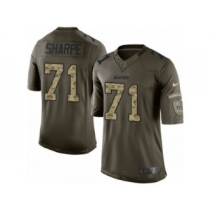 Men's Nike Oakland Raiders #71 David Sharpe Limited Green Salute to Service NFL Jersey