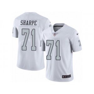 Men's Nike Oakland Raiders #71 David Sharpe Limited White Rush NFL Jersey