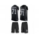 Men's Nike Oakland Raiders #71 Menelik Watson Limited Black Tank Top Suit NFL Jersey