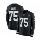 Men's Nike Oakland Raiders #75 Howie Long Limited Black Therma Long Sleeve NFL Jersey