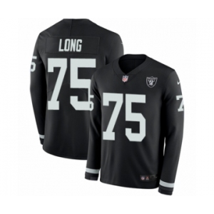Men's Nike Oakland Raiders #75 Howie Long Limited Black Therma Long Sleeve NFL Jersey