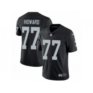 Men's Nike Oakland Raiders #77 Austin Howard Vapor Untouchable Limited Black Team Color NFL Jersey