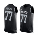 Men's Nike Oakland Raiders #77 Lyle Alzado Limited Black Player Name & Number Tank Top NFL Jersey