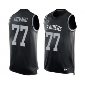 Men's Nike Oakland Raiders #77 Lyle Alzado Limited Black Player Name & Number Tank Top NFL Jersey