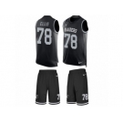 Men's Nike Oakland Raiders #78 Justin Ellis Limited Black Tank Top Suit NFL Jersey