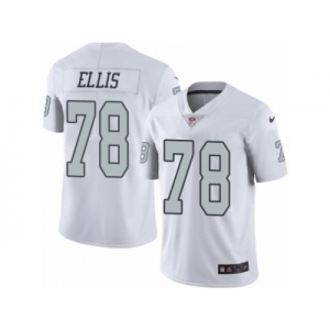 Men's Nike Oakland Raiders #78 Justin Ellis Limited White Rush NFL Jersey