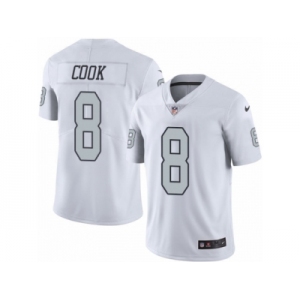 Men's Nike Oakland Raiders #8 Connor Cook Limited White Rush NFL Jersey