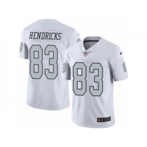 Men's Nike Oakland Raiders #83 Ted Hendricks Limited White Rush NFL Jersey