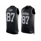 Men's Nike Oakland Raiders #87 Jared Cook Limited Black Player Name & Number Tank Top NFL Jersey