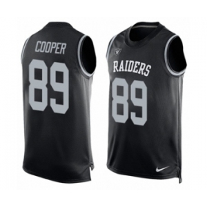 Men's Nike Oakland Raiders #89 Amari Cooper Limited Black Player Name & Number Tank Top NFL Jersey