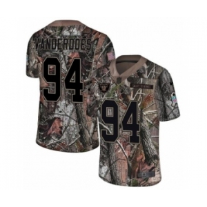 Men's Nike Oakland Raiders #94 Eddie Vanderdoes Limited Camo Rush Realtree NFL Jersey