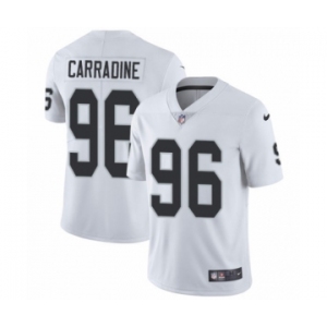 Men's Nike Oakland Raiders #96 Cornellius Carradine White Vapor Untouchable Limited Player NFL Jersey