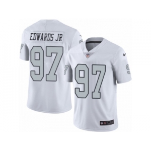 Men's Nike Oakland Raiders #97 Mario Edwards Jr Limited White Rush NFL Jersey