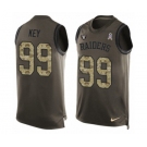 Men's Nike Oakland Raiders #99 Arden Key Limited Green Salute to Service Tank Top NFL Jersey