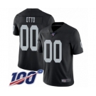 Men's Oakland Raiders #00 Jim Otto Black Team Color Vapor Untouchable Limited Player 100th Season Football Jersey