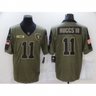 Men's Oakland Raiders #11 Henry Ruggs III Nike Olive 2021 Salute To Service Limited Player Jersey