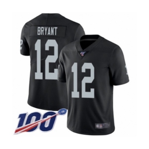 Men's Oakland Raiders #12 Martavis Bryant Black Team Color Vapor Untouchable Limited Player 100th Season Football Jersey