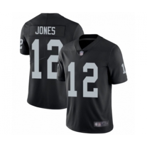 Men's Oakland Raiders #12 Zay Jones Black Team Color Vapor Untouchable Limited Player Football Jersey