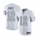 Men's Oakland Raiders #12 Zay Jones Limited White Rush Vapor Untouchable Football Jersey